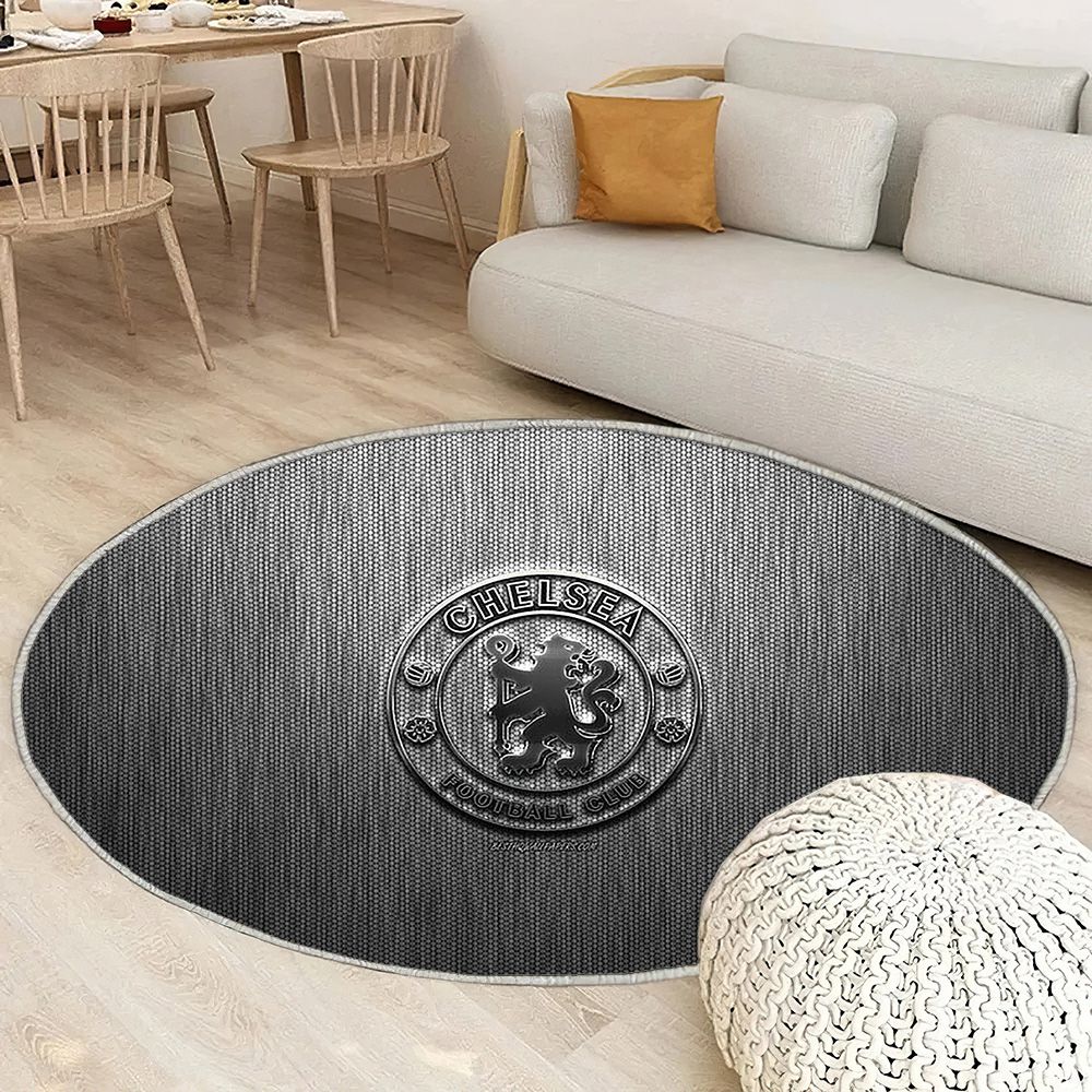 Chelsea Fc Tapis Sol - Tapis De Salon, Steel Grey Metal Tapis Art, Tapis pour la décoration de la maison