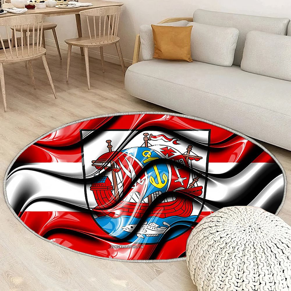 Bremerhaven Drapeau Villes D'Allemagne Tapis Sol - Tapis De Salon, Bremerhaven Bremerhaven Villes Allemandes Tapis Art, Tapis pour la décoration de la maison