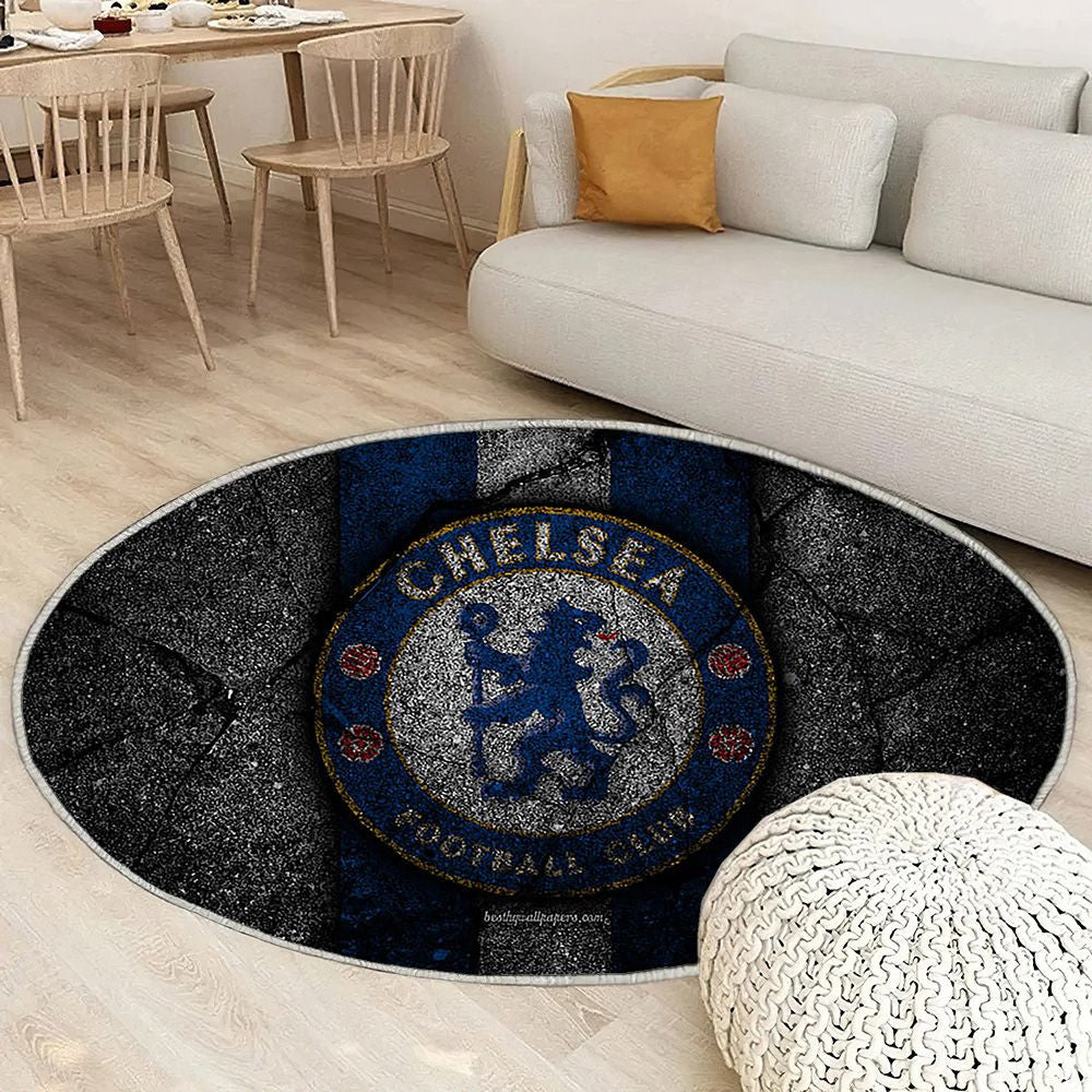 Logo Chelsea Fc Tapis Sol - Tapis De Salon, Grunge Angleterre Tapis Art, Tapis pour la décoration de la maison
