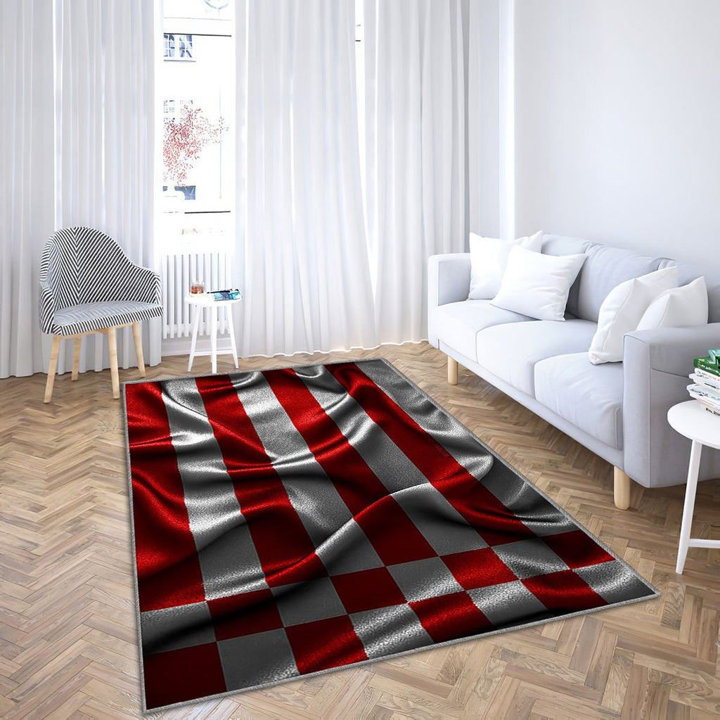 Drapeaux ondulés en soie du drapeau de Brême Tapis Sol - Tapis De Salon, drapeaux en tissu de Brême Tapis Art, Tapis pour la décoration de la maison