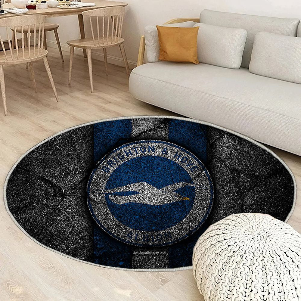 Brighton Fc Logo Tapis Sol - Tapis De Salon, Grunge Angleterre Tapis Art, Tapis pour la décoration de la maison