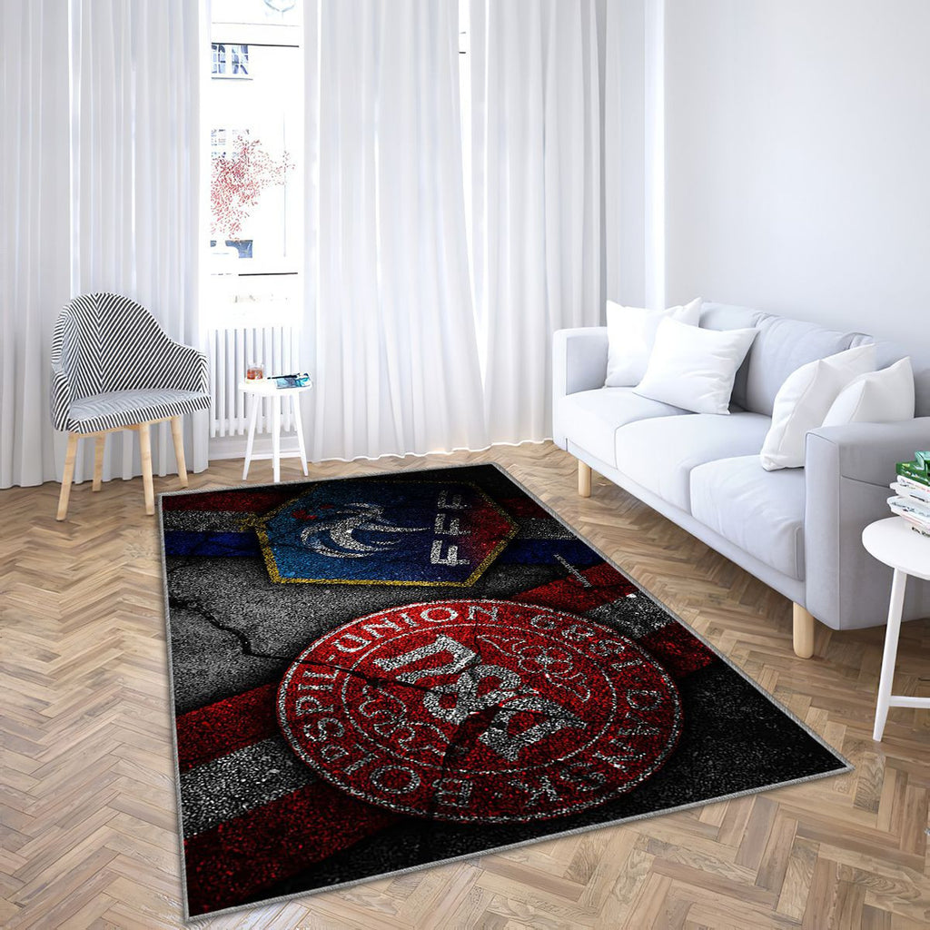 Danemark contre France Coupe du monde de football 2018Russie Coupe du monde de football 2018 Tapis Sol - Tapis De Salon, Danemark Football Tapis Art, Tapis pour la décoration de la maison