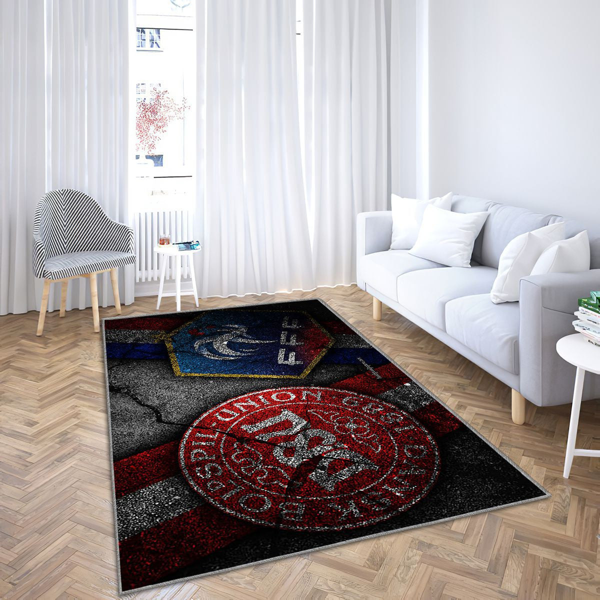 Danemark contre France Coupe du monde de football 2018Russie Coupe du monde de football 2018 Tapis Sol - Tapis De Salon, Danemark Football Tapis Art, Tapis pour la décoration de la maison