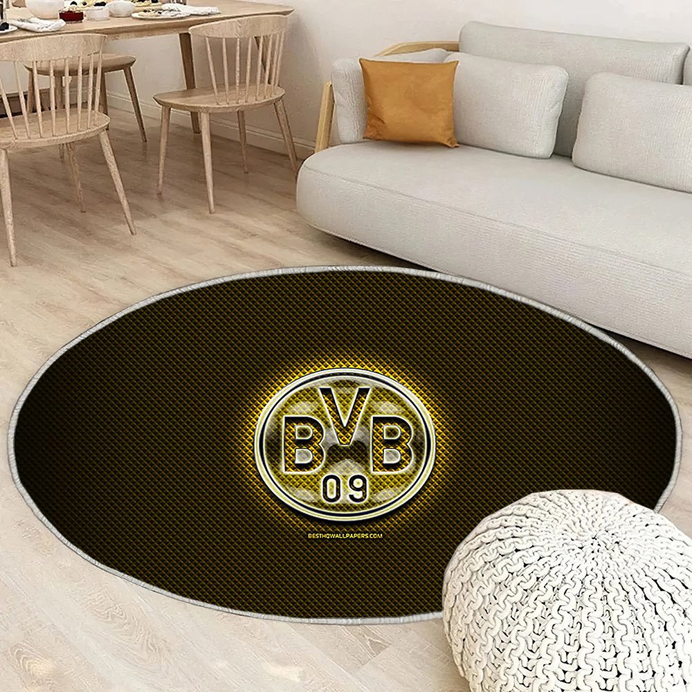 Borussia Dortmund Fc Tapis Sol - Tapis De Salon, Football Bundesliga Jaune Tapis Art, Tapis pour la décoration de la maison