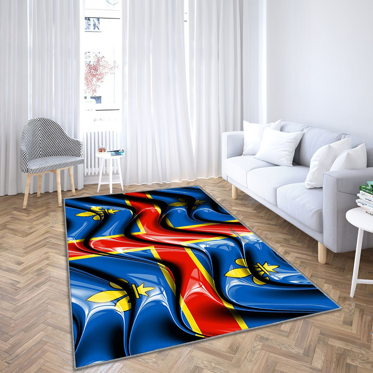 Clermont-Ferrand Drapeau Villes De France Tapis Sol - Tapis De Salon, Clermont-Ferrand Clermont-Ferrand Villes Françaises Tapis Art, Tapis pour la décoration de la maison
