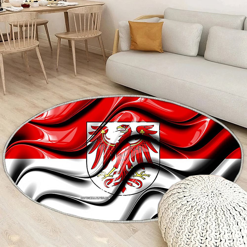 Brandebourg Drapeau États d'Allemagne Tapis Sol - Tapis De Salon, Brandebourg Brandebourg États allemands Tapis Art, Tapis pour la décoration de la maison