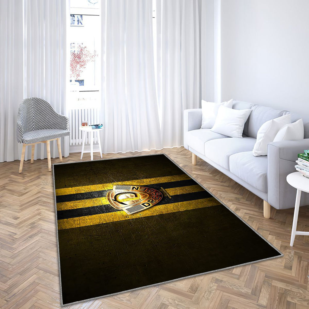 Dynamo Dresden Fc Tapis Sol - Tapis De Salon, Bundesliga 2 Football en métal jaune Tapis Art, Tapis pour la décoration de la maison