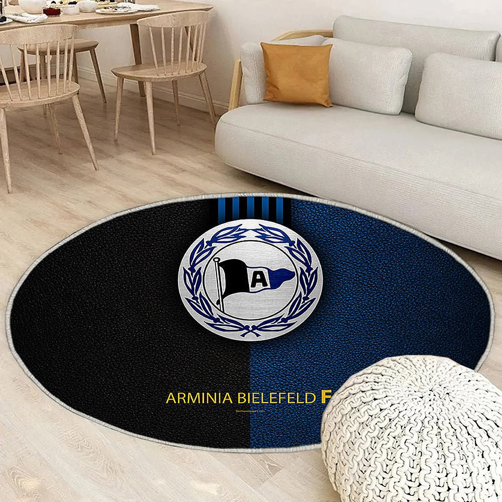 Dsc Arminia Bielefeld Fc Cuir Texturebielefeld Allemagne Tapis Sol - Tapis De Salon, Deuxième Division Tapis Art, Tapis pour la décoration de la maison