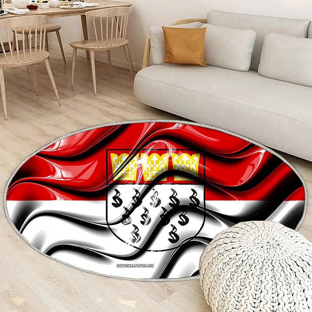 Cologne Drapeau Villes D'Allemagne Tapis Sol - Tapis De Salon, Cologne Cologne Villes Allemandes Tapis Art, Tapis pour la décoration de la maison