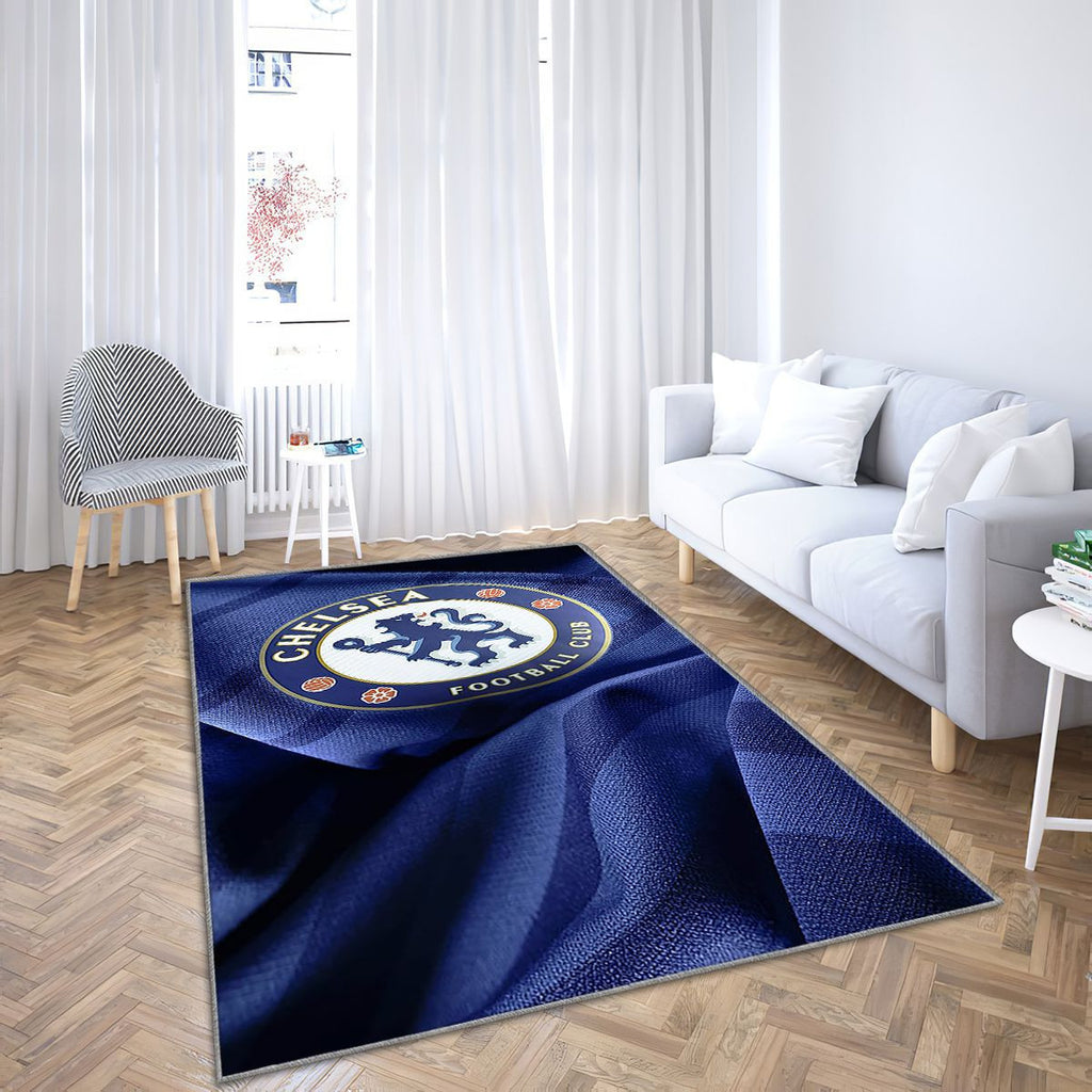 Emblème du Chelsea Fc Tapis Sol - Tapis De Salon, Premier League Angleterre Tapis Art, Tapis pour la décoration de la maison