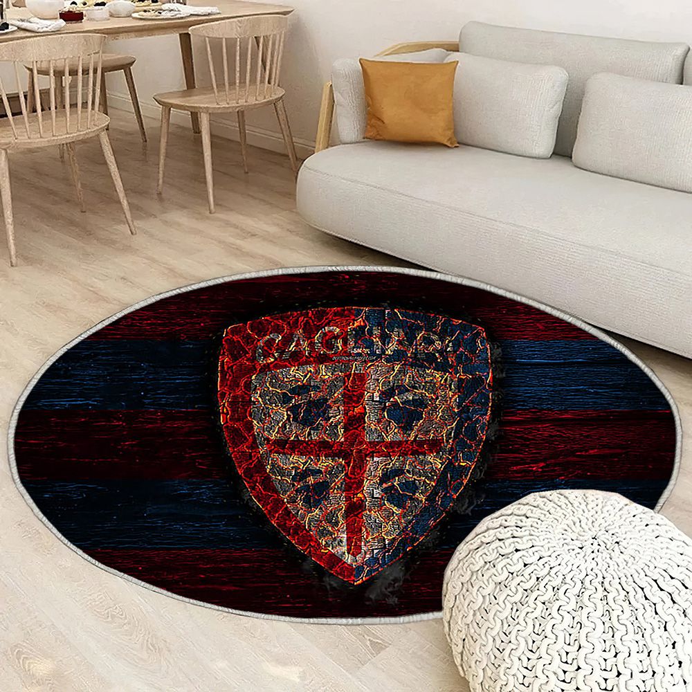 Cagliari Fc Fire Logo Tapis Sol - Tapis De Salon, Football Grunge Club De Football Italien Tapis Art, Tapis pour la décoration de la maison