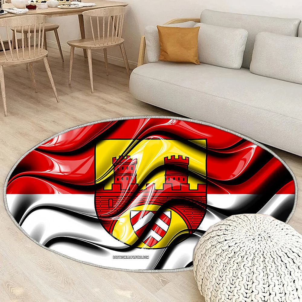 Bielefeld Drapeau Villes D'Allemagne Tapis Sol - Tapis De Salon, Bielefeld Bielefeld Villes Allemandes Tapis Art, Tapis pour la décoration de la maison