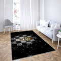 Borussia Monchengladbach Fc Tapis Sol - Tapis De Salon, Bundesliga Blanc Noir Football Tapis Art, Tapis pour la décoration de la maison