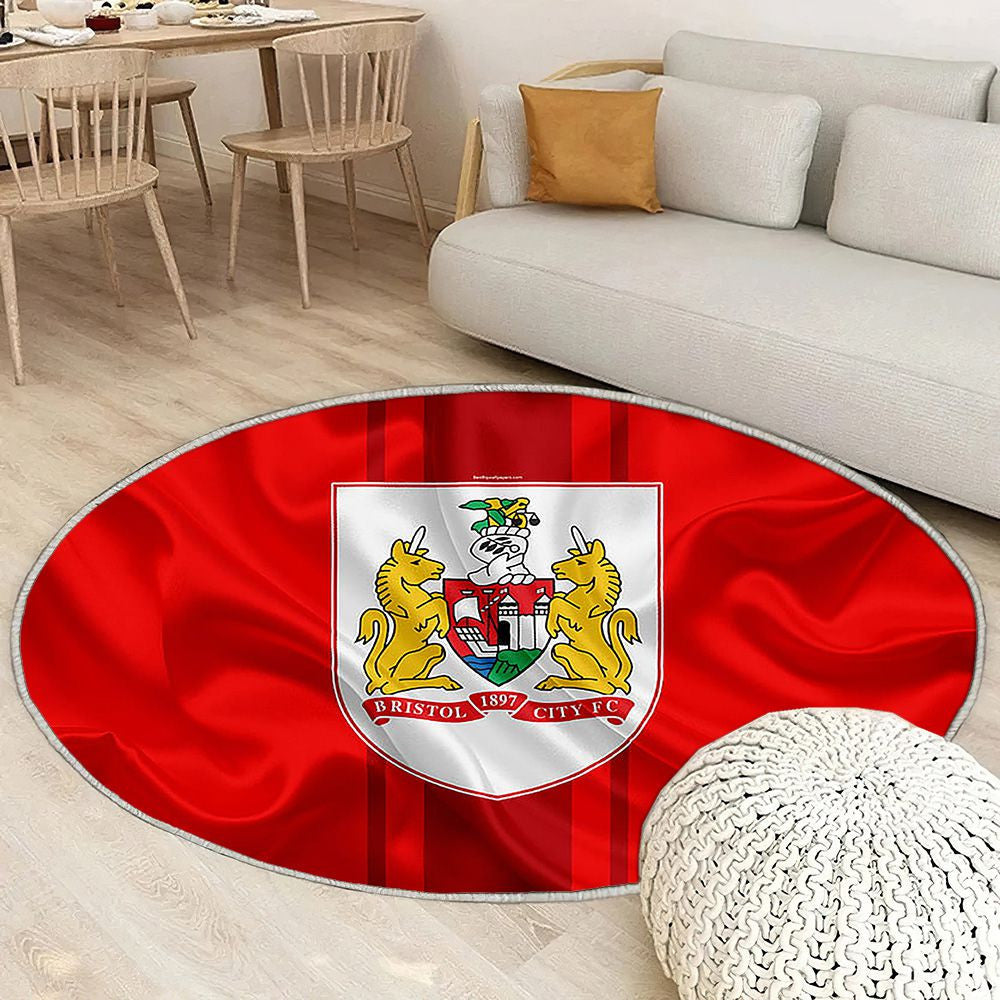 Bristol City Fc Bristol Angleterre Tapis Sol - Tapis De Salon, Championnat de la Ligue des Clubs de Football Anglais Tapis Art, Tapis pour la décoration de la maison