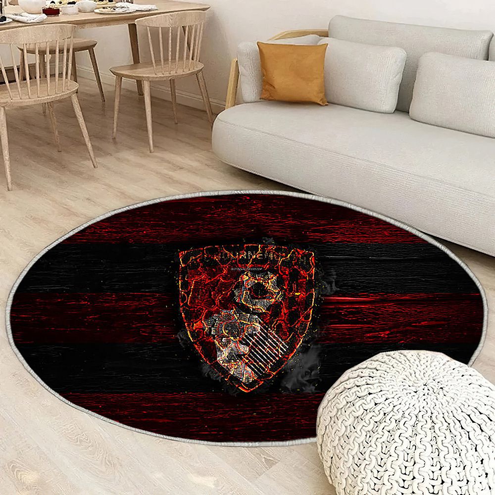 Bournemouth Fc Tapis Sol - Tapis De Salon, Premier League Rouge Et NoirEnglish Football Club Tapis Art, Tapis pour la décoration de la maison
