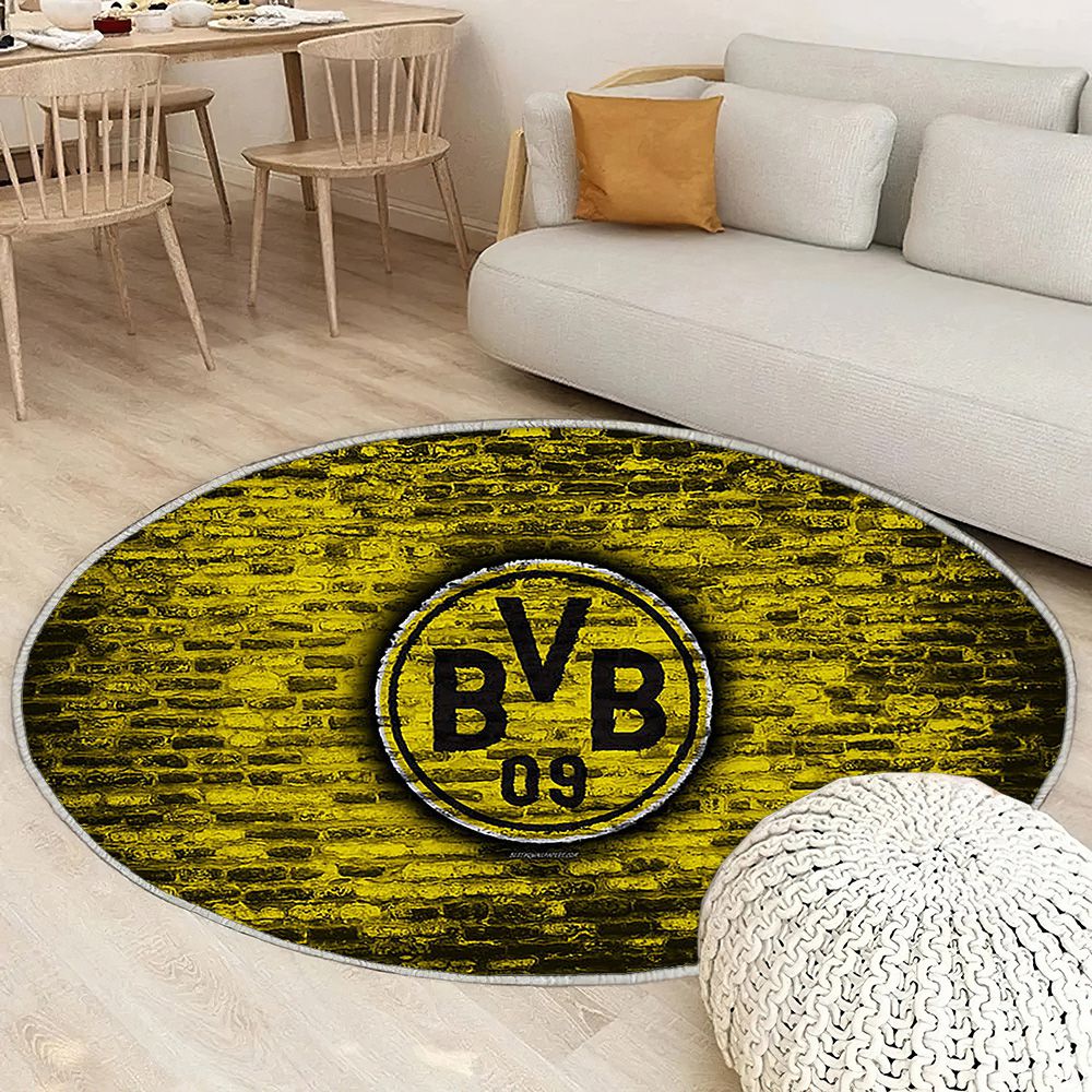 Borussia Dortmund Fc Tapis Sol - Tapis De Salon, Mur De Briques Jaunes Bvb Bundesliga Tapis Art, Tapis pour la décoration de la maison