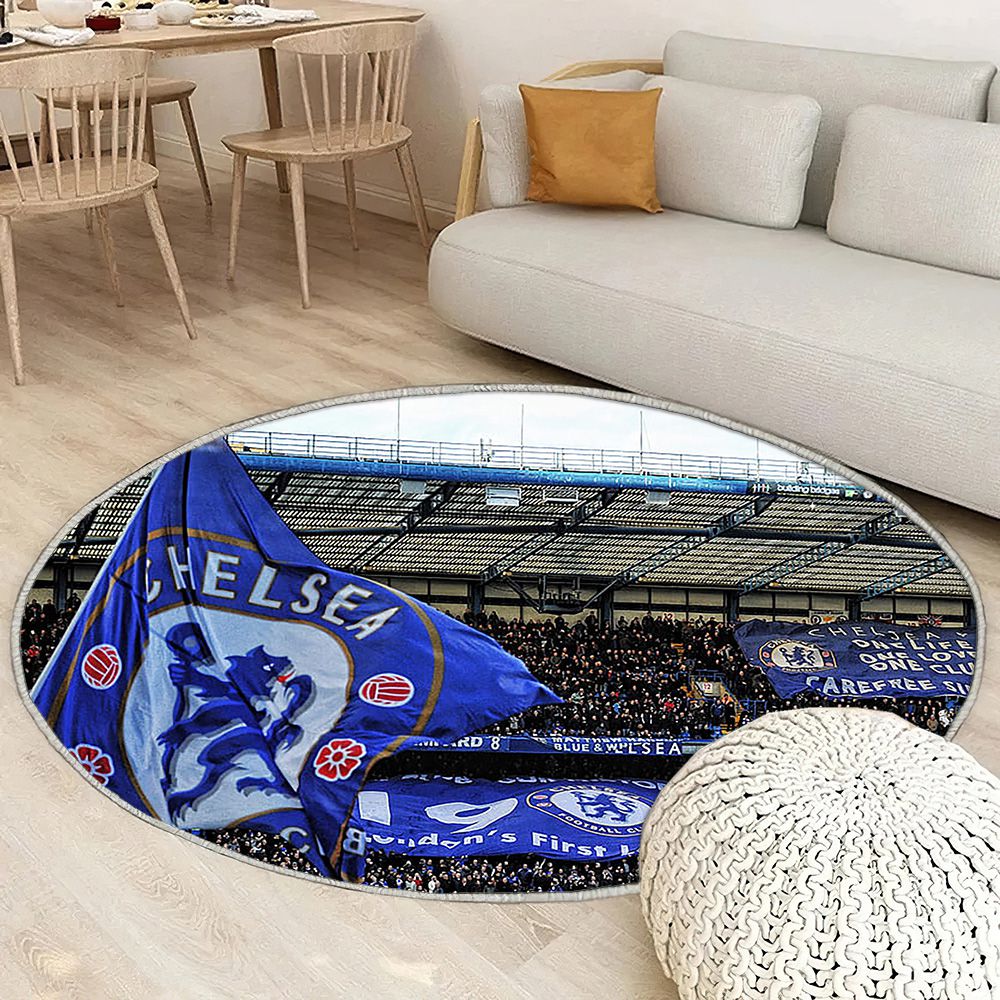 Logo Chelsea Fc Tapis Sol - Tapis De Salon, Club De Football Anglais De Stamford Bridge Londres Tapis Art, Tapis pour la décoration de la maison