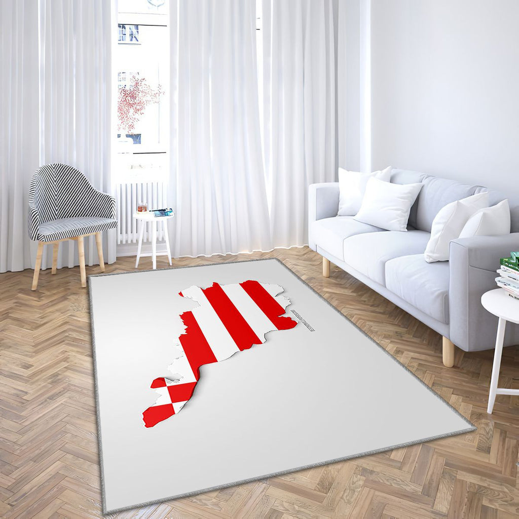 Silhouette de carte de Brême Tapis Sol - Tapis De Salon, Allemagne Drapeau 3D de Brême Allemagne Tapis Art, Tapis pour la décoration de la maison