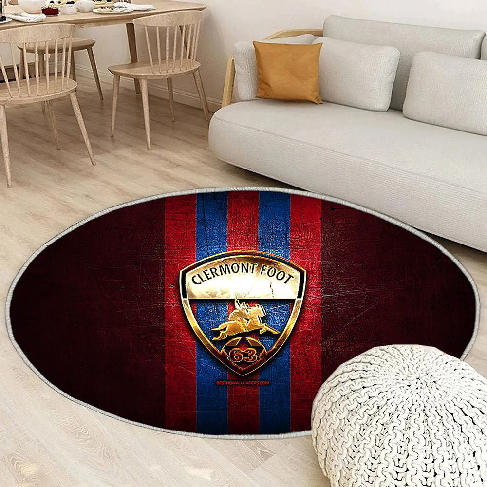 Clermont Foot 63 Fc Tapis Sol - Tapis De Salon, Ligue 2 Purple Metal Football Tapis Art, Tapis pour la décoration de la maison