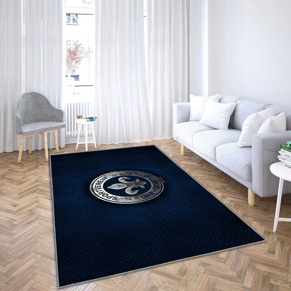 Darmstadt 98 Fc Tapis Sol - Tapis De Salon, Bundesliga 2 Club de football allemand Tapis Art, Tapis pour la décoration de la maison