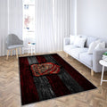 Carpi Fc Tapis Sol - Tapis De Salon, Serie B Rouge Et Blancgrunge Tapis Art, Tapis pour la décoration de la maison