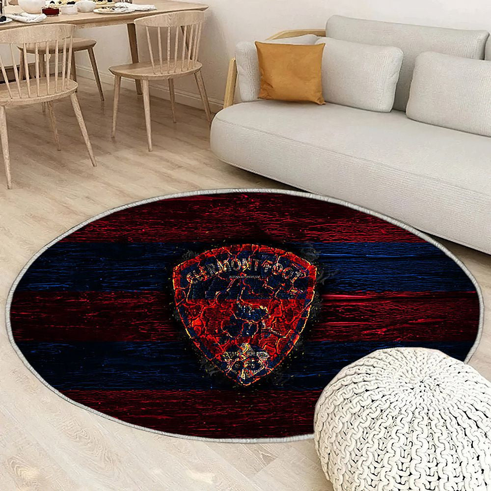 Clermont Foot Fc Tapis Sol - Tapis De Salon, Ligue 2 Rouge Et Bleufrançais Football Tapis Art, Tapis pour la décoration de la maison