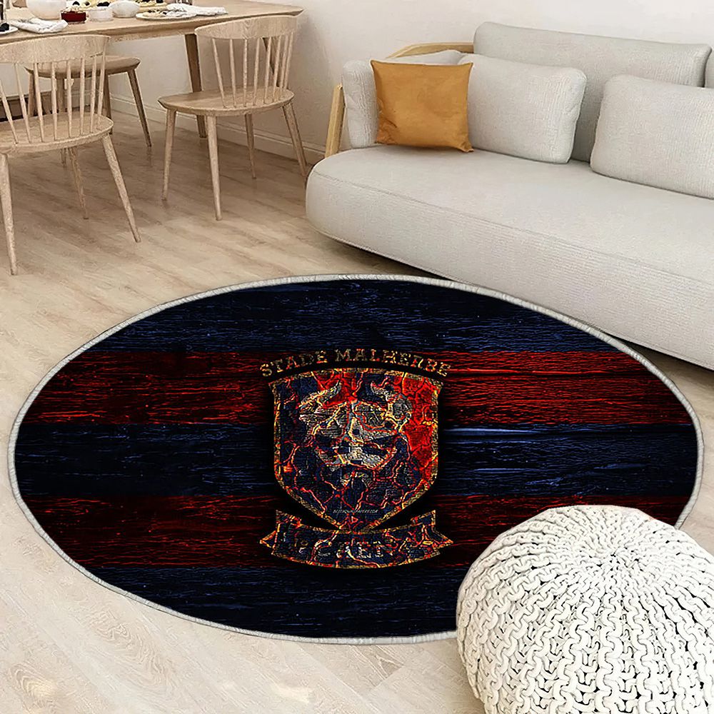 Caen Fc Tapis Sol - Tapis De Salon, Ligue 1 Bleu Et Rougefrançais Football Tapis Art, Tapis pour la décoration de la maison