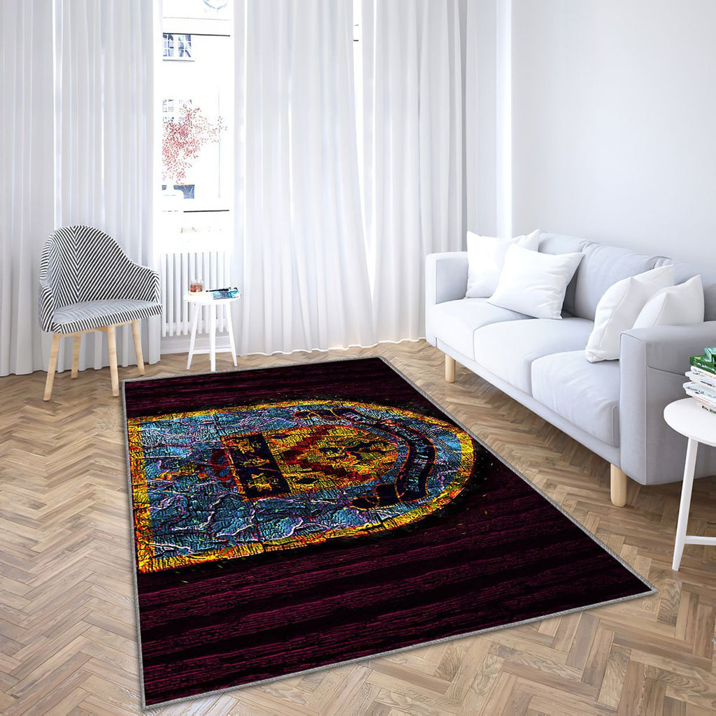Burnley Fc Tapis Sol - Tapis De Salon, Premier League Club de football anglais en bois violet Tapis Art, Tapis pour la décoration de la maison