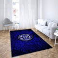 Duisburg Fc Tapis Sol - Tapis De Salon, Blue Brick Wall Bundesliga 2 Club De Football Allemand Tapis Art, Tapis pour la décoration de la maison