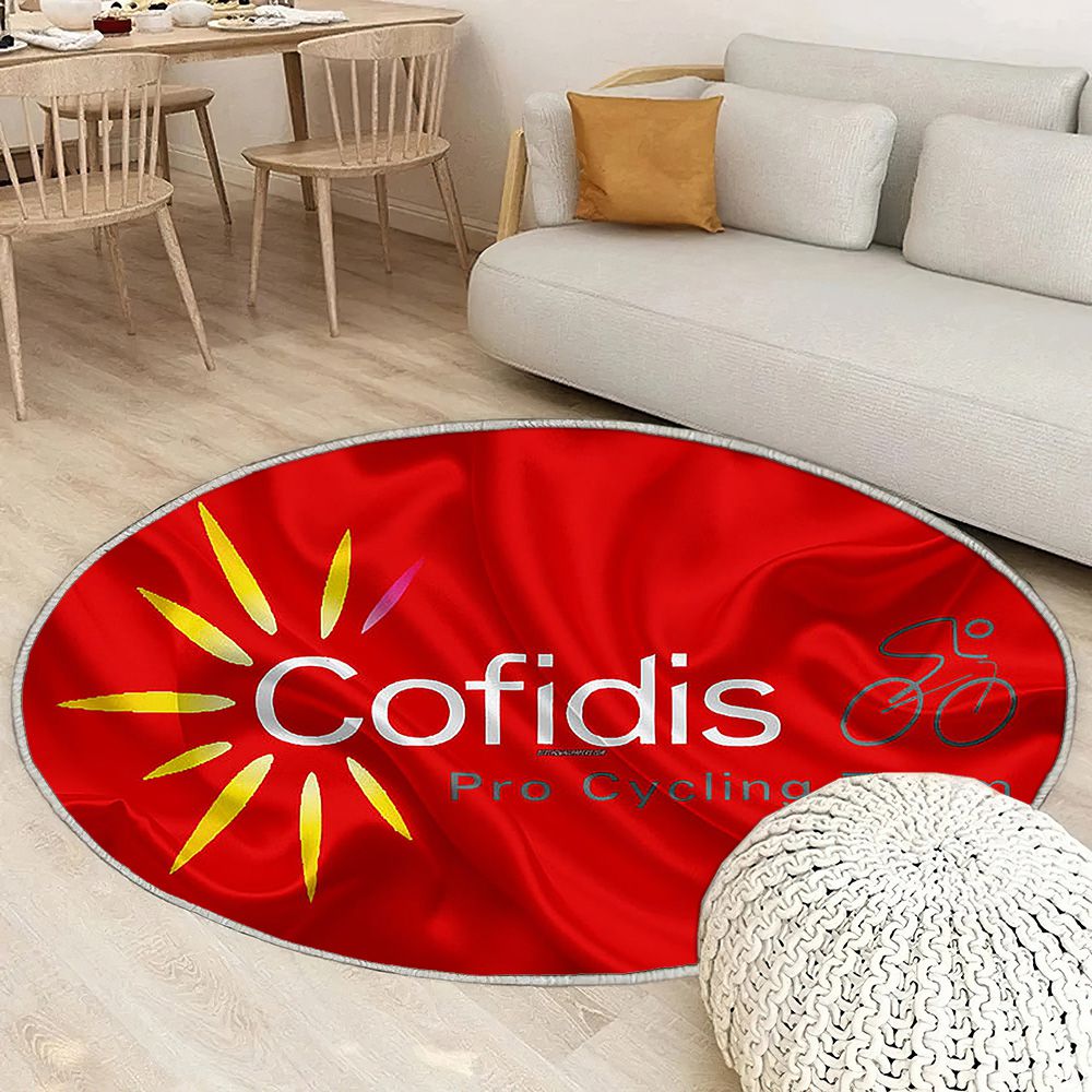 Logo de l'équipe Cofidis Tapis Sol - Tapis De Salon, drapeau de soie rouge Tapis Art, Tapis pour la décoration de la maison