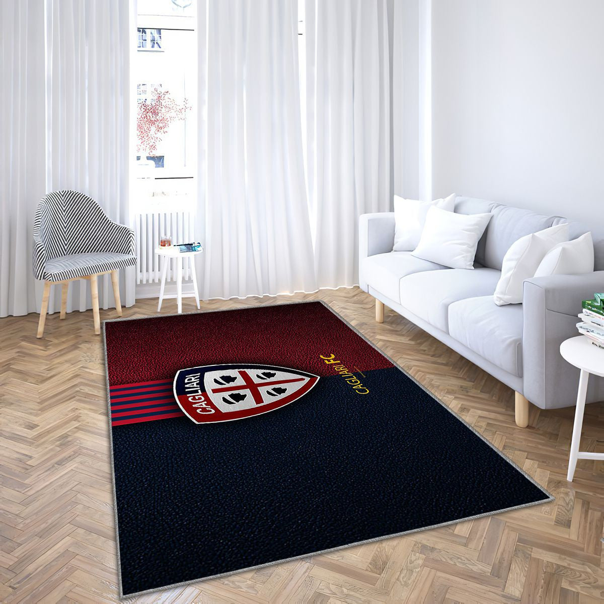 Cagliari Fc Club de Football Italien Tapis Sol - Tapis De Salon, Championnats d'Italie d'Italie Tapis Art, Tapis pour la décoration de la maison