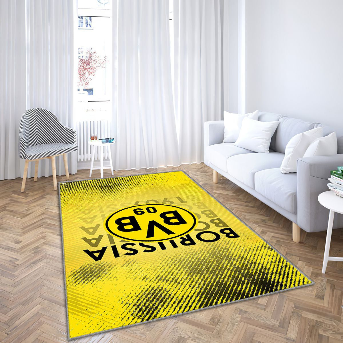 Borussia Dortmund Tapis Sol - Tapis De Salon, Football Futebol Allemagne Tapis Art, Tapis pour la décoration de la maison