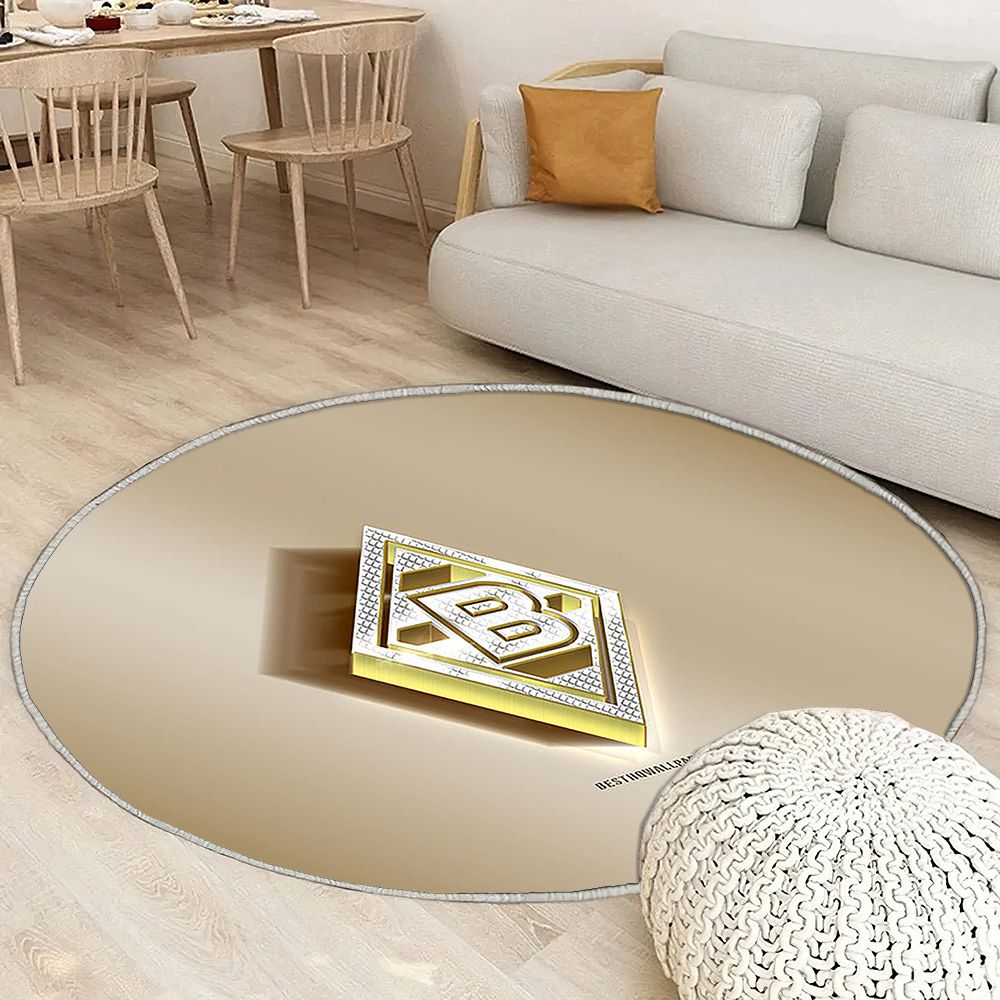 Borussia Mönchengladbach Tapis Sol - Tapis De Salon, Golden Silvermonchengladbach Allemagne Tapis Art, Tapis pour la décoration de la maison