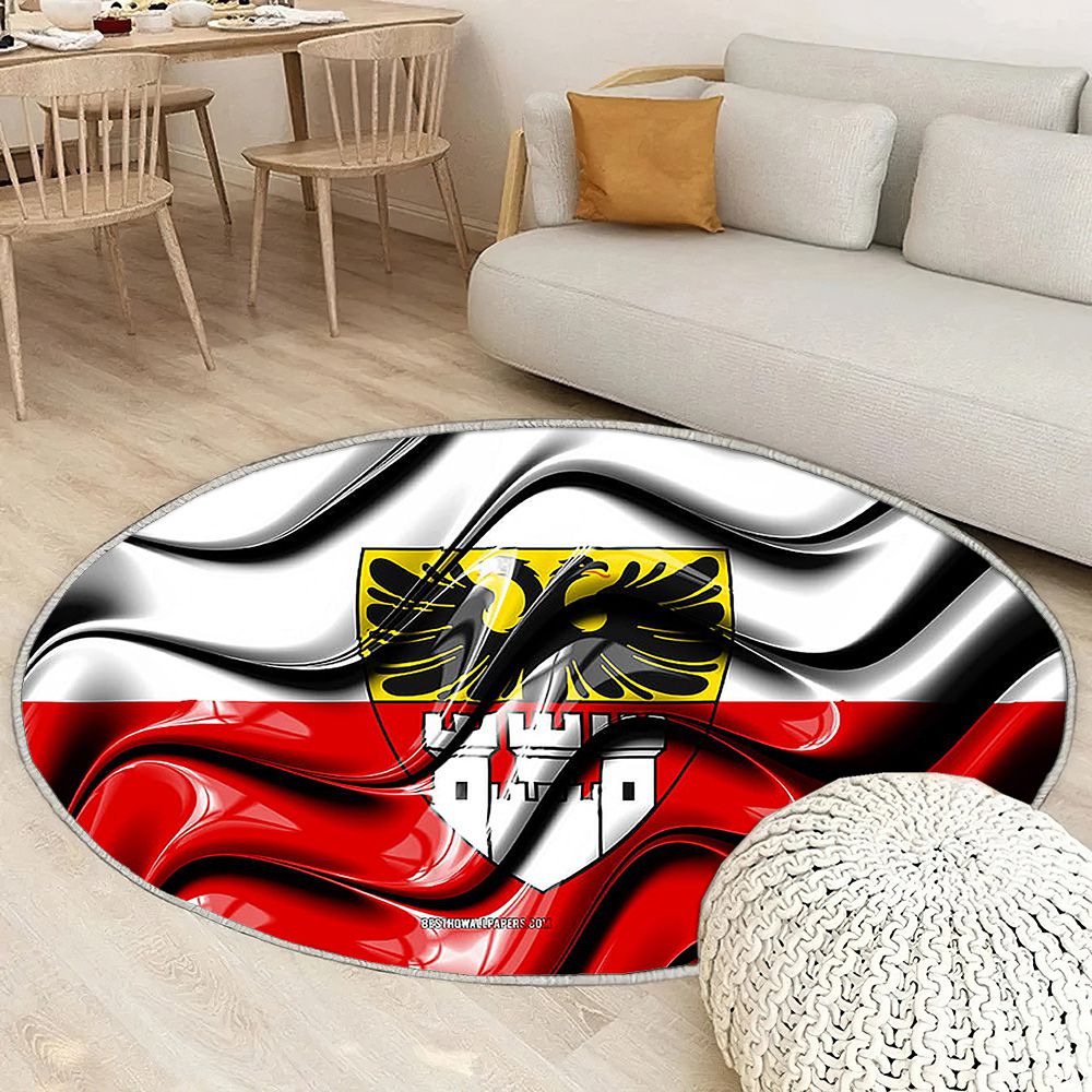 Duisburg Drapeau Villes D'Allemagne Tapis Sol - Tapis De Salon, Duisburg Duisburg Villes Allemandes Tapis Art, Tapis pour la décoration de la maison