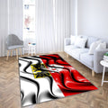 Duisburg Drapeau Villes D'Allemagne Tapis Sol - Tapis De Salon, Duisburg Duisburg Villes Allemandes Tapis Art, Tapis pour la décoration de la maison