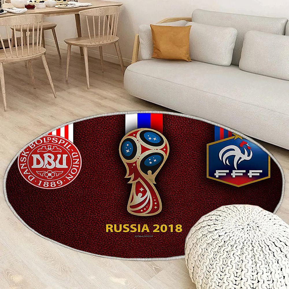 Danemark Vs France Groupe C Tapis Sol - Tapis De Salon, 43277 S 2018 Fifa World Cuprussia 2018 Tapis Art, Tapis pour la décoration de la maison
