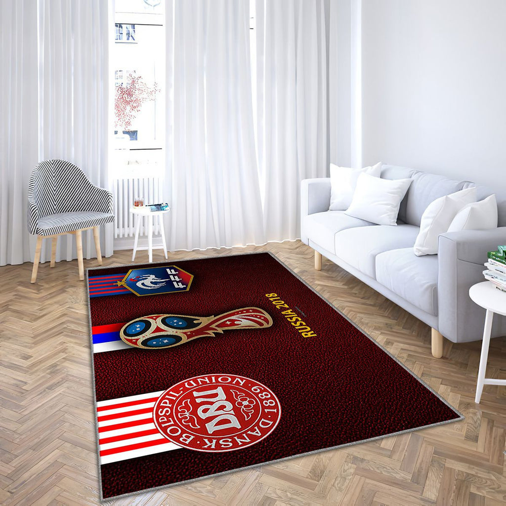 Danemark Vs France Groupe C Tapis Sol - Tapis De Salon, 43277 S 2018 Fifa World Cuprussia 2018 Tapis Art, Tapis pour la décoration de la maison