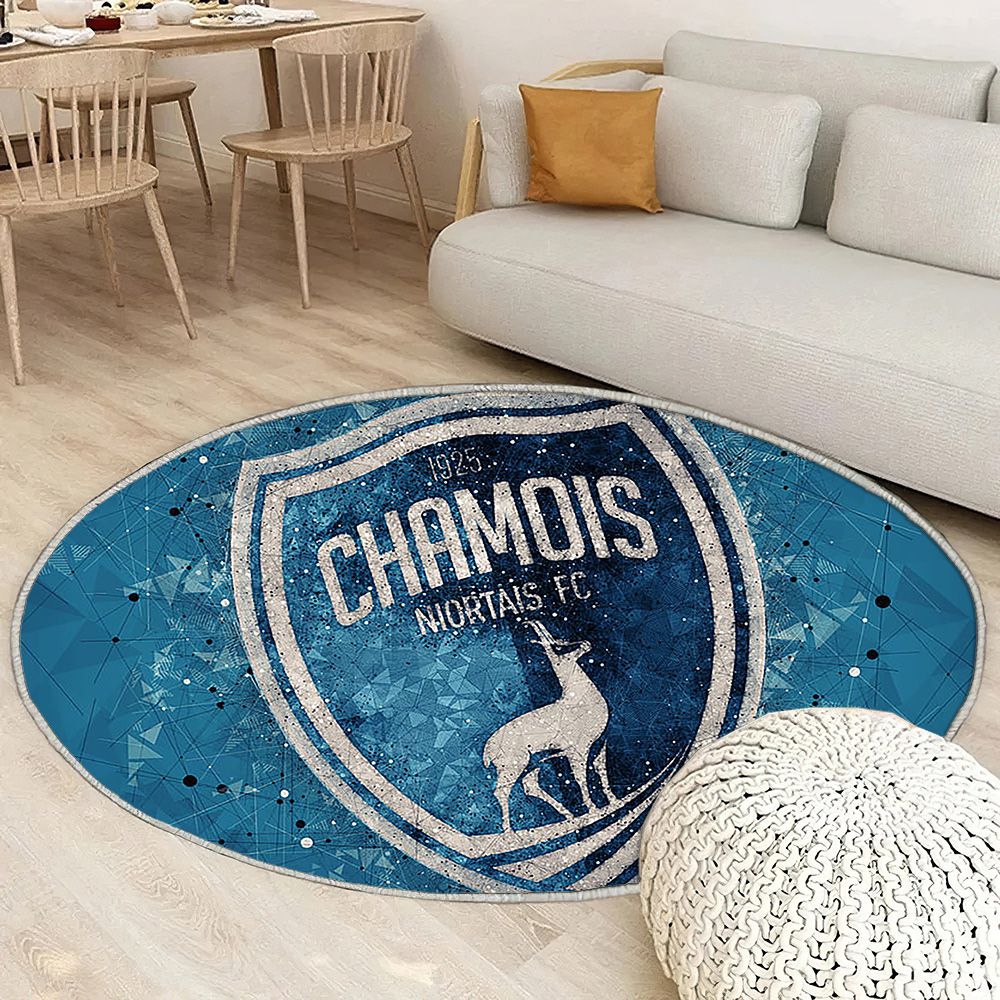 Chamois Niortais Fc Logo Tapis Sol - Tapis De Salon, Football Français Tapis Art, Tapis pour la décoration de la maison