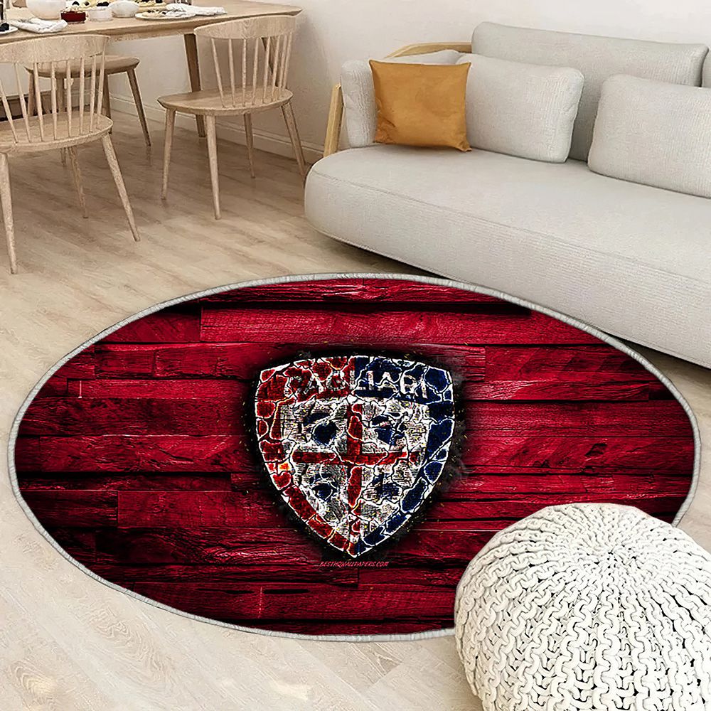 Cagliari Fc Tapis Sol - Tapis De Salon, Serie A Club De Football Italien En Bois Violet Tapis Art, Tapis pour la décoration de la maison