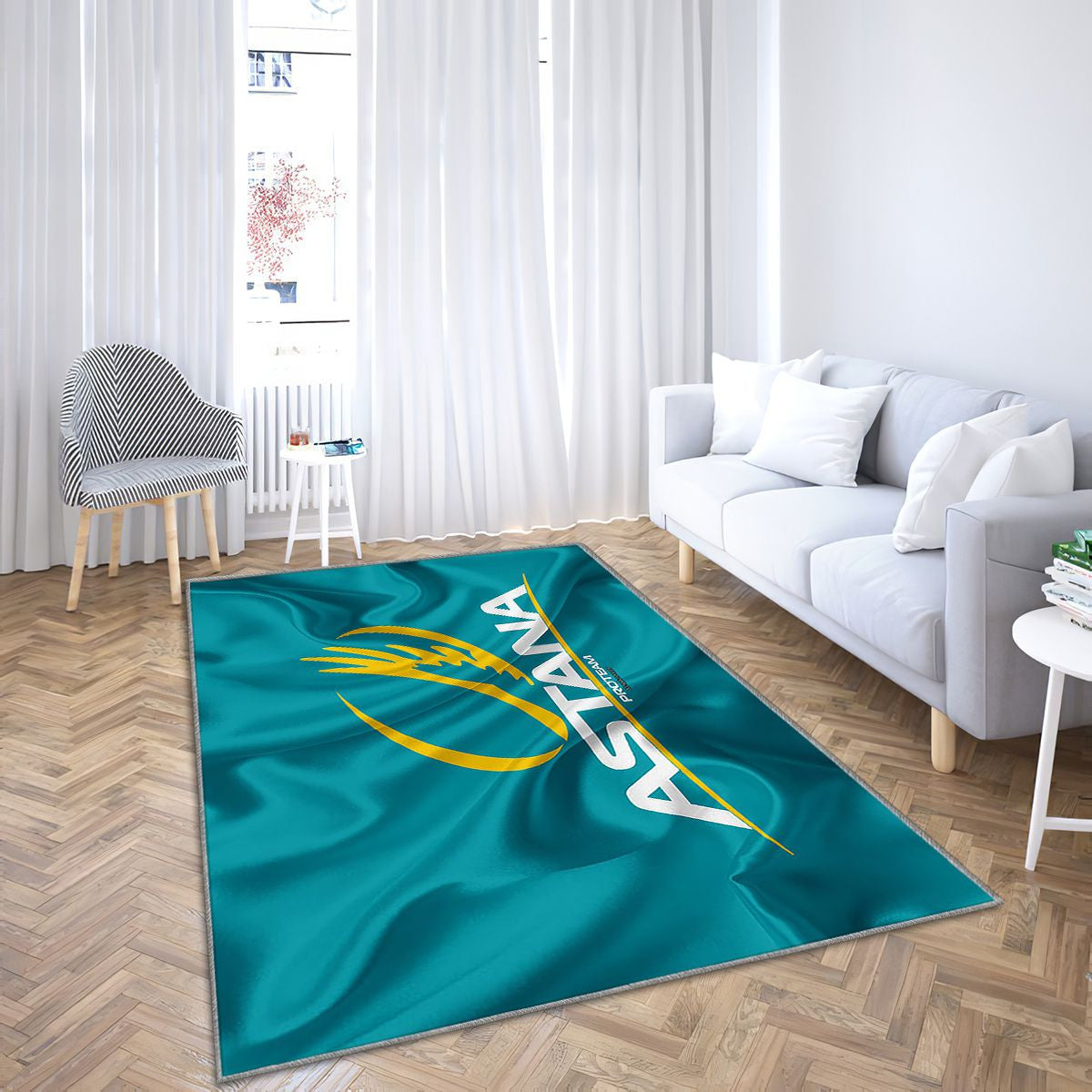 Logo de l'équipe Astana Pro Tapis Sol - Tapis De Salon, équipe de cyclisme sur route du Kazakhstan Tapis Art, Tapis pour la décoration de la maison
