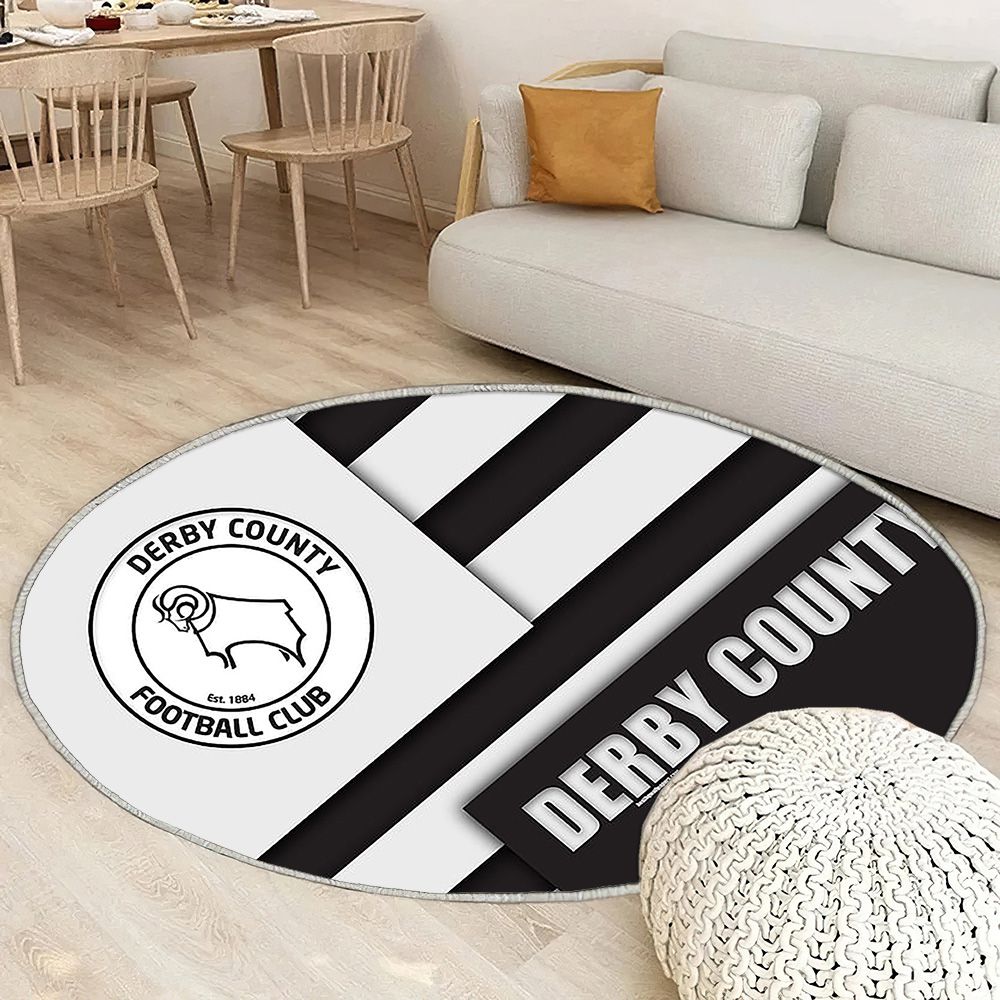 Derby County FcEnglish Football Club Derby Tapis Sol - Tapis De Salon, Royaume-Uni Tapis Art, Tapis pour la décoration de la maison