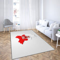 Silhouette de carte de Brandebourg Tapis Sol - Tapis De Salon, Allemagne Drapeau 3D de Brandebourg Allemagne Tapis Art, Tapis pour la décoration de la maison