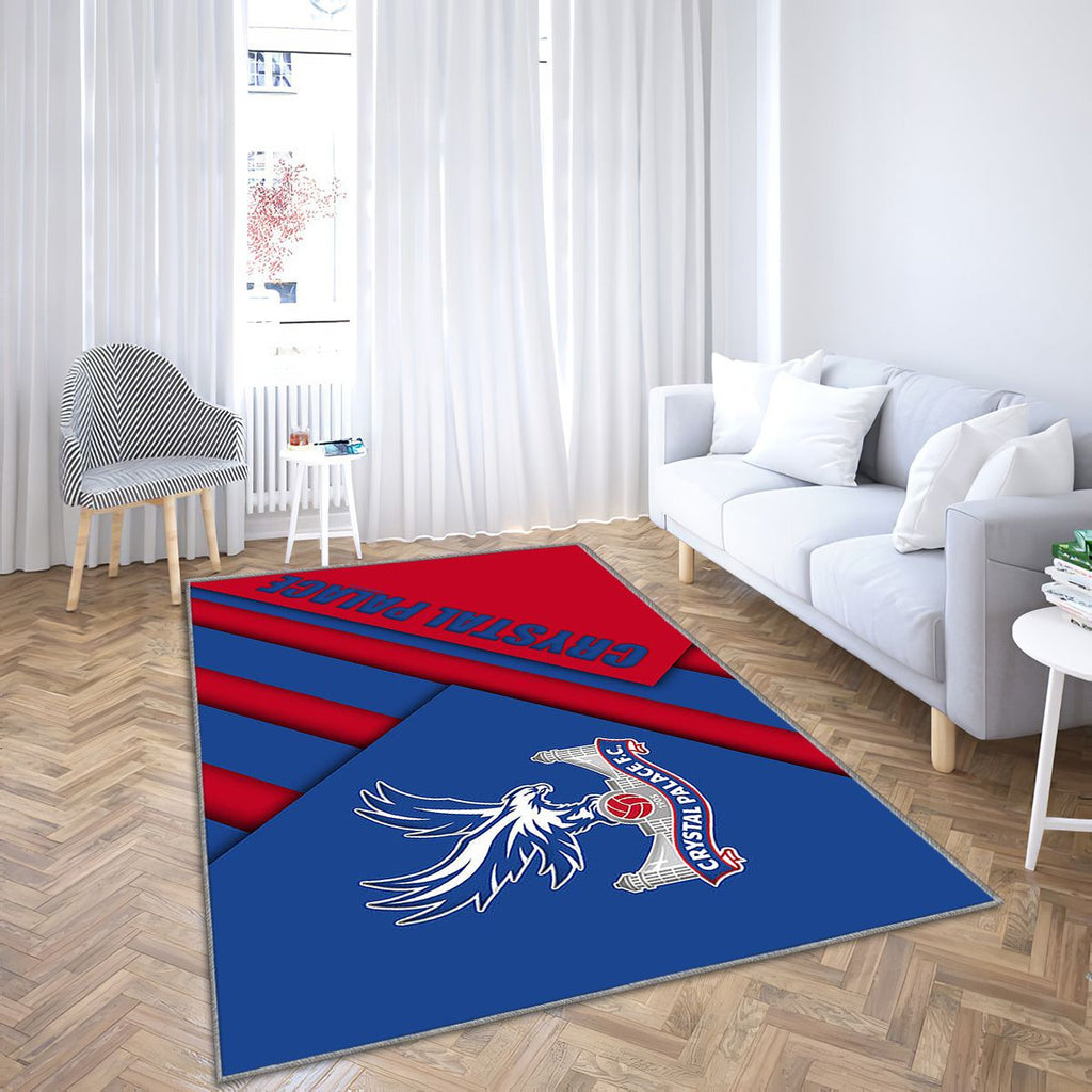 Crystal Palace Fc Tapis Sol - Tapis De Salon, Blue Red Ion Football Londres Tapis Art, Tapis pour la décoration de la maison