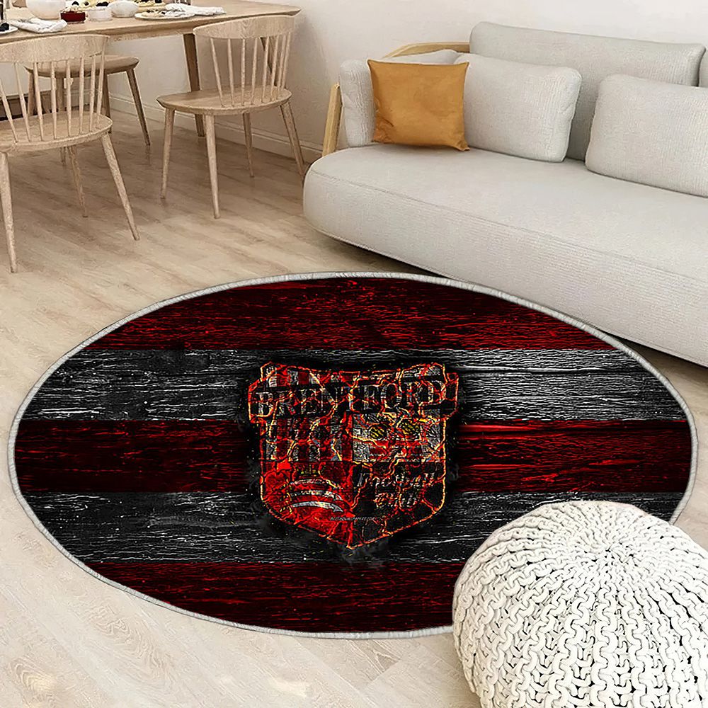 Brentford Fc Tapis Sol - Tapis De Salon, Championnat Rouge Et BlancEnglish Football Club Tapis Art, Tapis pour la décoration de la maison