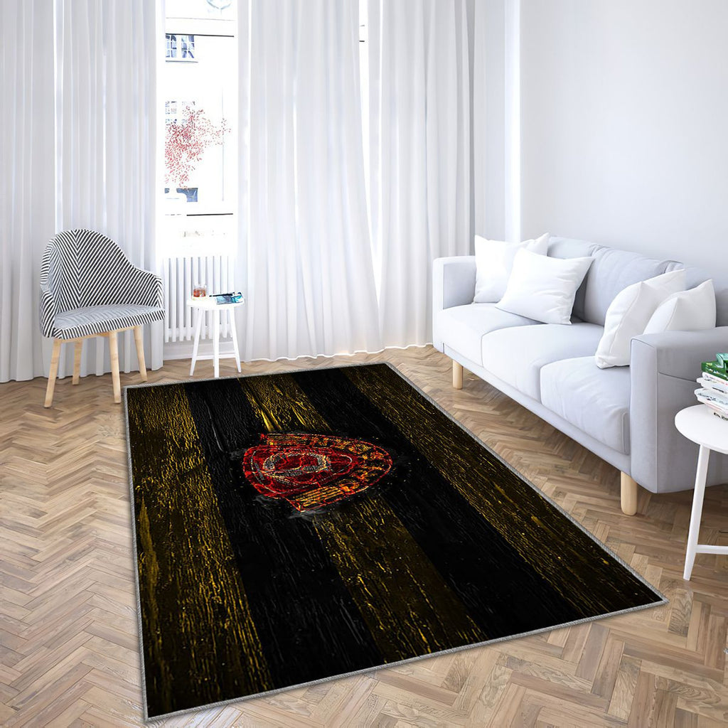 Dynamo Dresden Fc Tapis Sol - Tapis De Salon, Bundesliga 2 Club De Football Allemand Jaune Et Noir Tapis Art, Tapis pour la décoration de la maison