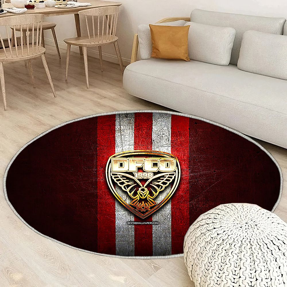 Dijon Fc Tapis Sol - Tapis De Salon, Ligue 1 Red Metal Football Tapis Art, Tapis pour la décoration de la maison