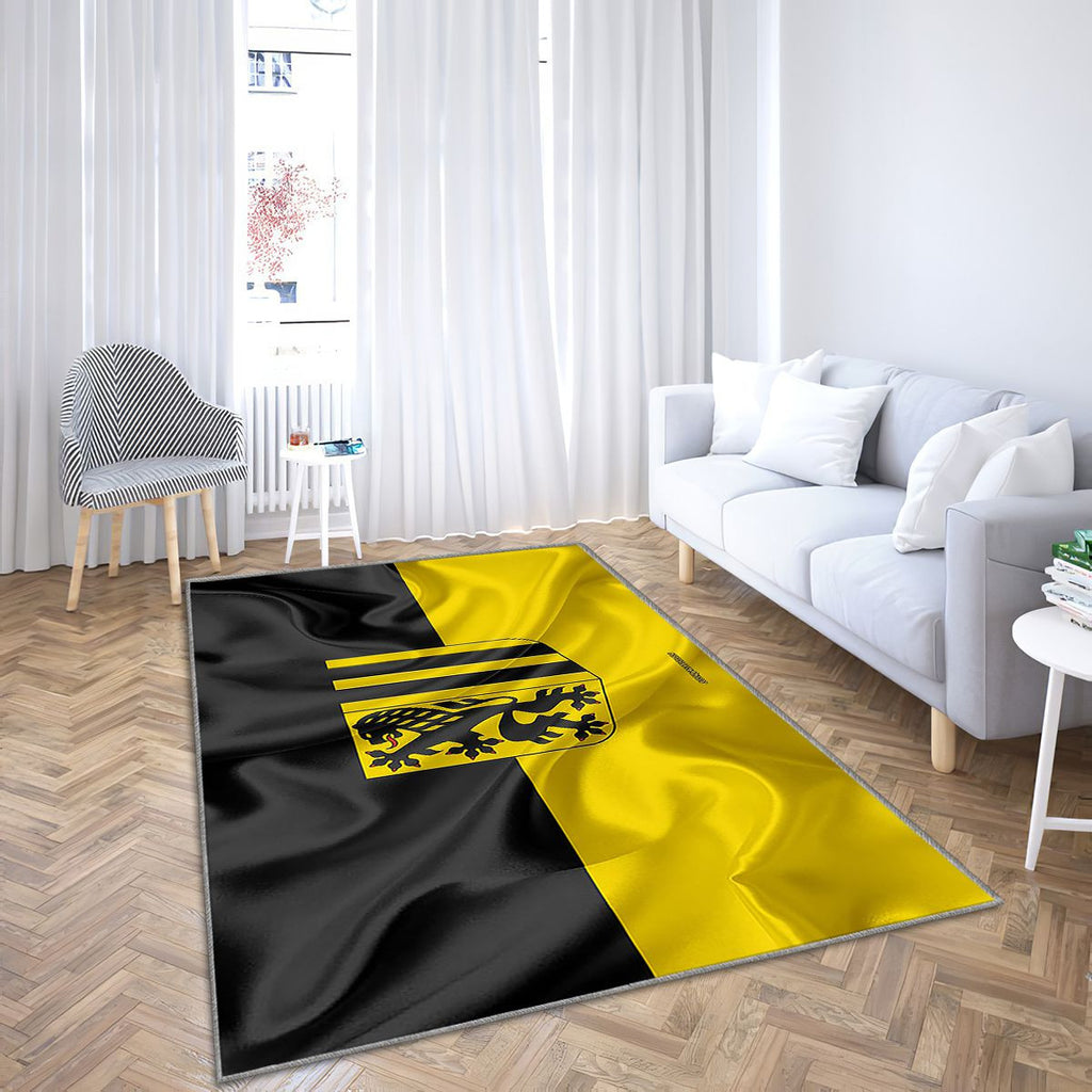 Drapeau de Dresde Tapis Sol - Tapis De Salon, ville allemande de Dresde en Allemagne Tapis Art, Tapis pour la décoration de la maison