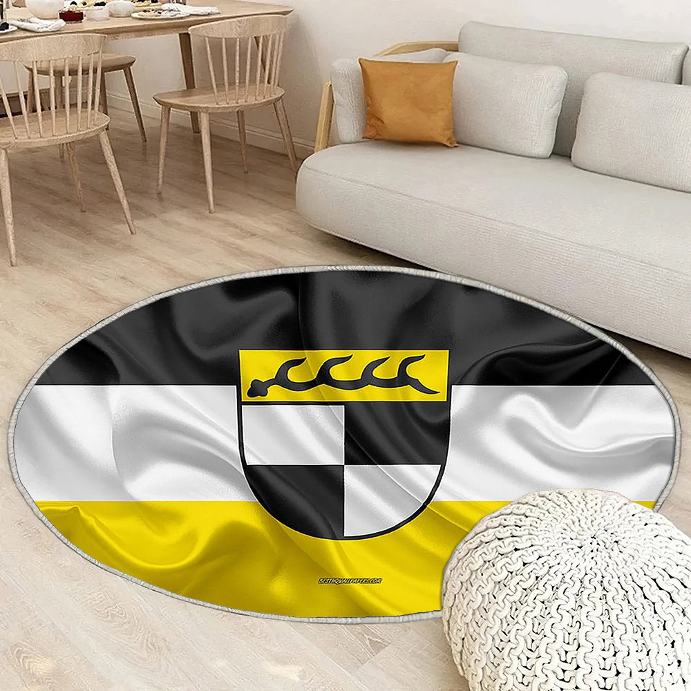 Drapeau de Balingen Tapis Sol - Tapis De Salon, ville allemande de Balingen Allemagne Tapis Art, Tapis pour la décoration de la maison