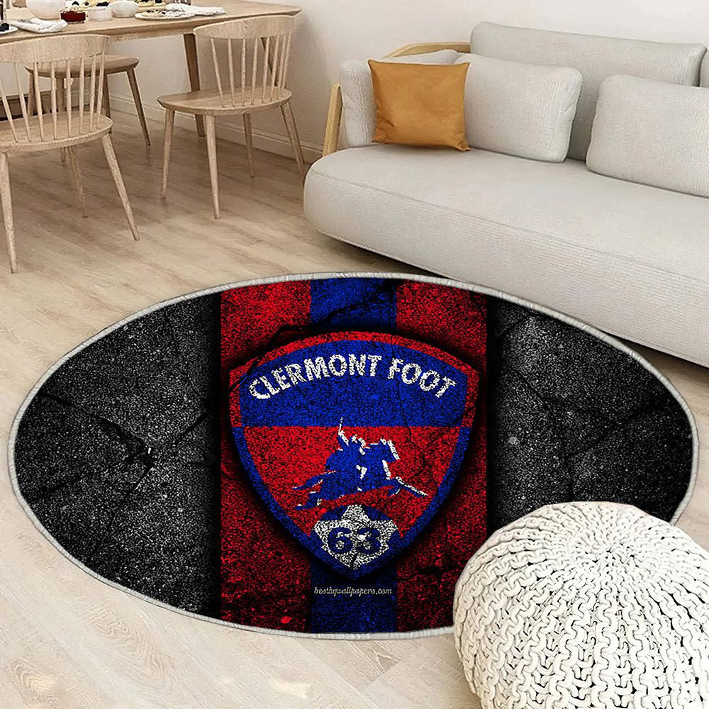 Clermont Foot Fc Tapis Sol - Tapis De Salon, Ligue 2 Football Tapis Art, Tapis pour la décoration de la maison