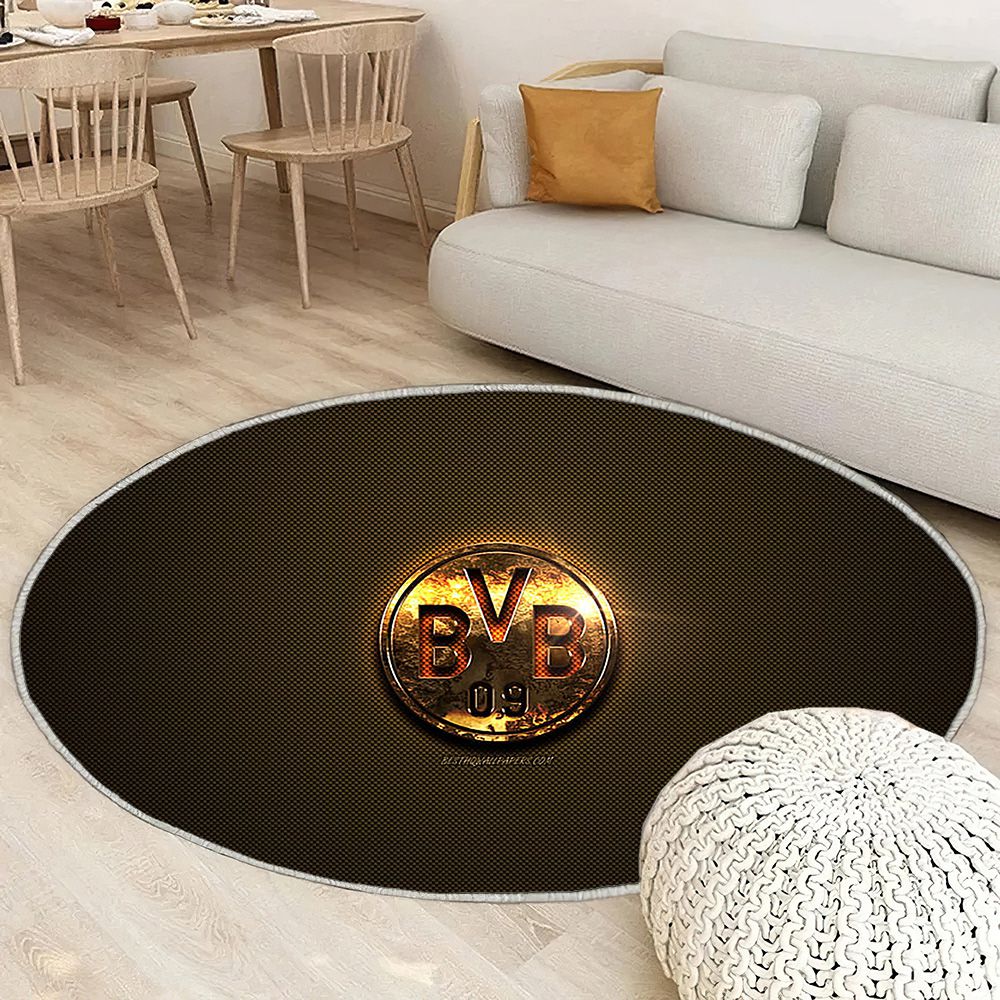 Borussia Dortmund Tapis Sol - Tapis De Salon, Goldengerman Football Club Golden Tapis Art, Tapis pour la décoration de la maison